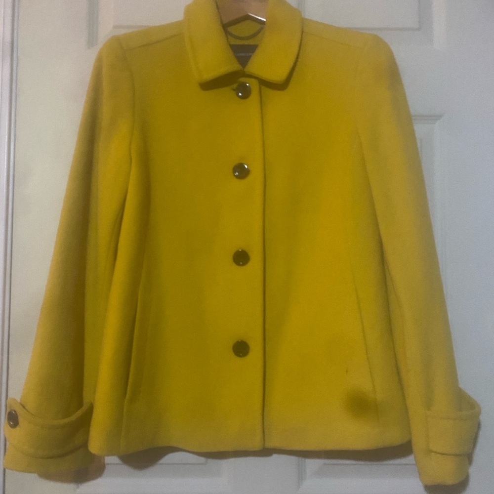 Lands' End Women's Yellow Pea Coat